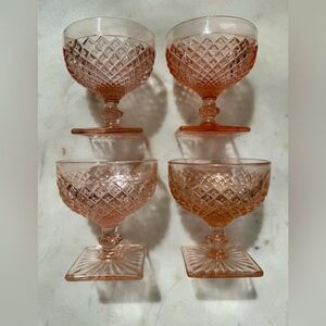 Vintage Miss America Pink Depression Glass Sherbet Coupe by Hocking Glass